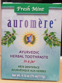 Auromere Toothpaste - Fresh Mint in a Jar